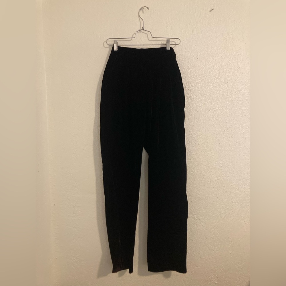 Vintage Wine Velvet Trousers - Picture 2 of 8